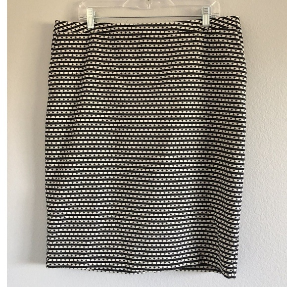 NWT Merona Black&White Diamond Pencil Skirt - 12 - Picture 2 of 8